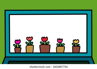 Guión gráfico de vector dibujado a mano por Webinar en forma de historietas de dibujos animados flechas floreciendo