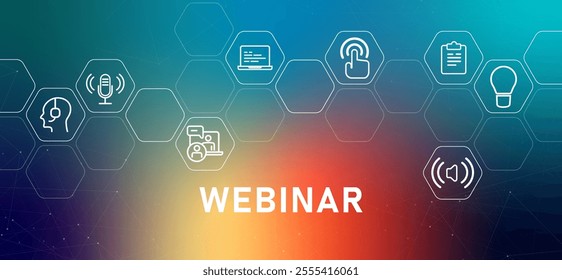 Webinar online seminars course e-learning training education in school corporation business conference 