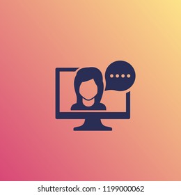 webinar, online tutor icon