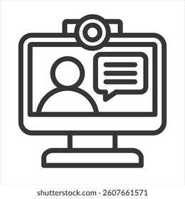 Webinar Outline Icon Vector Illustration