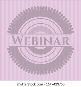 Webinar pink emblem. Retro