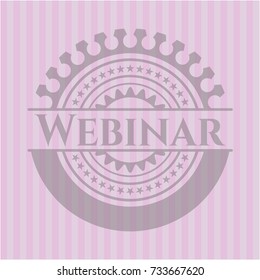 Webinar pink emblem. Vintage.