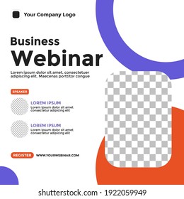 Webinar Poster Design. Good For Social Media Post Template, Webinar, Seminar, Invitation Banner, Poster Education, Flyer, Online Class, Ads, Etc