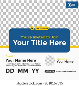 Diseño de afiches de seminarios web para medios sociales. Bien para promocionar su seminario web