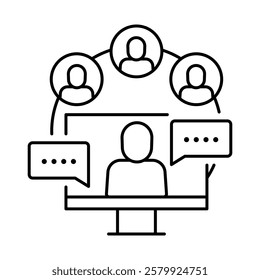 Webinar Promotion – People with Chat Bubbles Representing Online Events