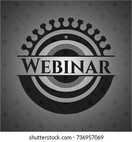 Webinar realistic black emblem