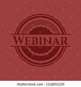 Webinar red emblem. Retro