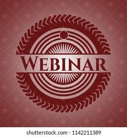 Webinar retro red emblem