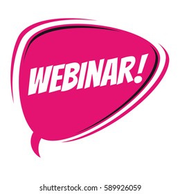 webinar retro speech bubble