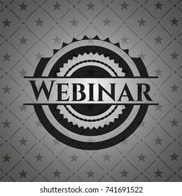 Webinar retro style black emblem