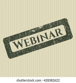 Sello de textura gruesa de goma de Webinar