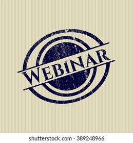 Sello de textura gruesa de goma de Webinar