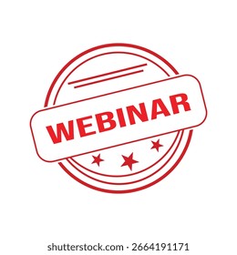 Webinar Vector de sello de sello de goma.