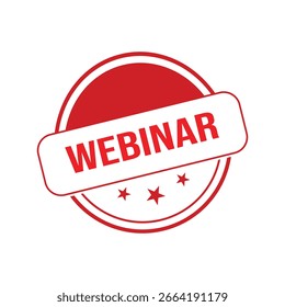 Webinar Rubber Stamp Seal Vector.