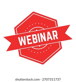 Webinar Vector de sello de sello de goma.
