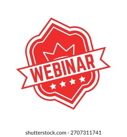 Webinar Rubber Stamp Seal Vector.