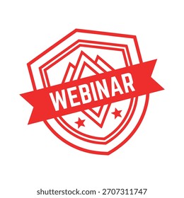 Webinar Vector de sello de sello de goma.