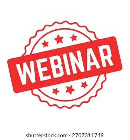 Webinar Rubber Stamp Seal Vector.