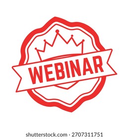 Webinar Rubber Stamp Seal Vector.