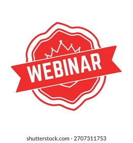 Vetor de selo de borracha Webinar.