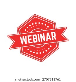 Webinar Rubber Stamp Seal Vector.
