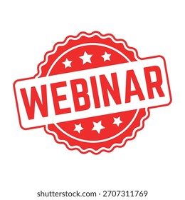 Webinar Rubber Stamp Seal Vector.