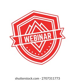 Webinar Vector de sello de sello de goma.
