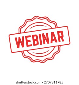 Webinar Rubber Stamp Seal Vector.