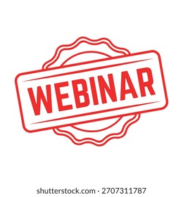 Vetor de selo de borracha Webinar.