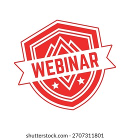 Vetor de selo de borracha Webinar.