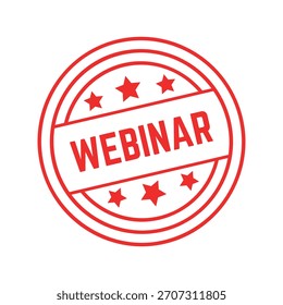 Webinar Vector de sello de sello de goma.
