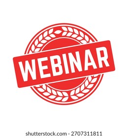 Webinar Rubber Stamp Seal Vector.