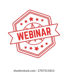 Vetor de selo de borracha Webinar.