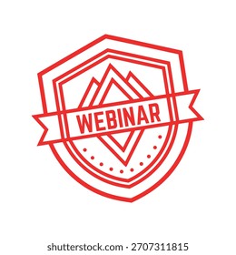 Webinar Vector de sello de sello de goma.