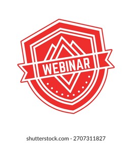 Webinar Rubber Stamp Seal Vector.