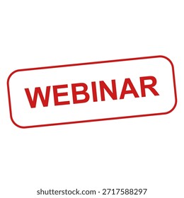 Webinar Sello de goma en Vector sobre fondo blanco