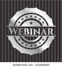 Webinar silvery emblem or badge