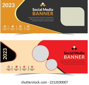 Webinar social media banner vector template