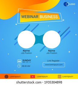 webinar social media post template concept design. online marketing promotion banner.