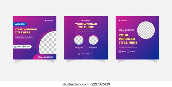 Webinar social media post template