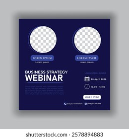Webinar Social Media post template. 