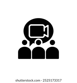 webinar solid icon vector design good for web or mobile app