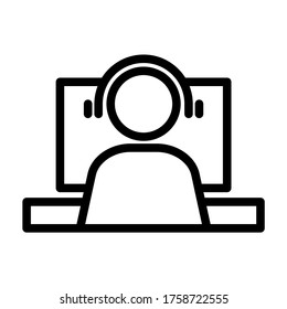 Webinar symbol vector - education icons