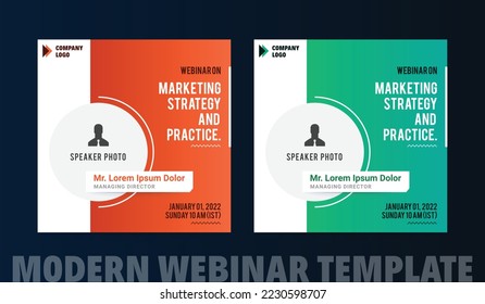 Webinar Template Design - Modern, Minimal, Multipurpose and Fully Editable Template. It can be used for social media, brochure etc.