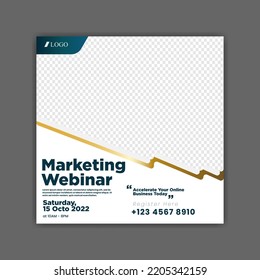 Webinar template post with transparent background