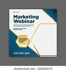 Webinar template post with transparent background