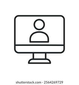 Webinar thin line icons. Perfect pixel on transparent background