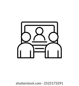 webinar thin outline icon vector design good for web or mobile app