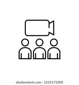 webinar thin outline icon vector design good for web or mobile app