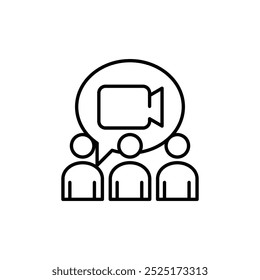 webinar thin outline icon vector design good for web or mobile app